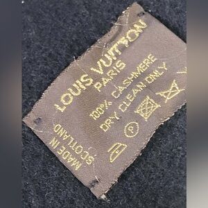 🖤🐑 Louis Vuitton Oversized Cashmere Wool Scarf – Black | Paris Logo 🐑🖤